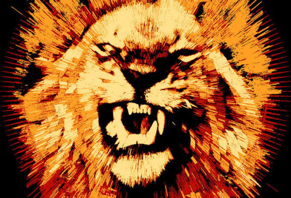 Download Roaring Lion Illustration Design - Design Collection