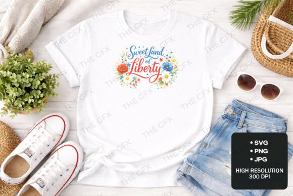 Download Sweet Land of Liberty T-Shirt Design - Design Collection