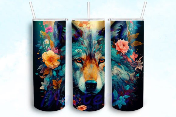 Download Magical Wolf 20oz Design Tumbler Wrap - Design Collection