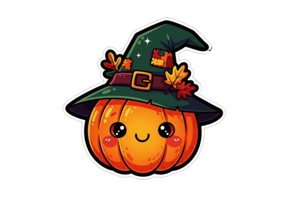 Download Halloween Pumpkin Kids Sticker Design - Design Collection
