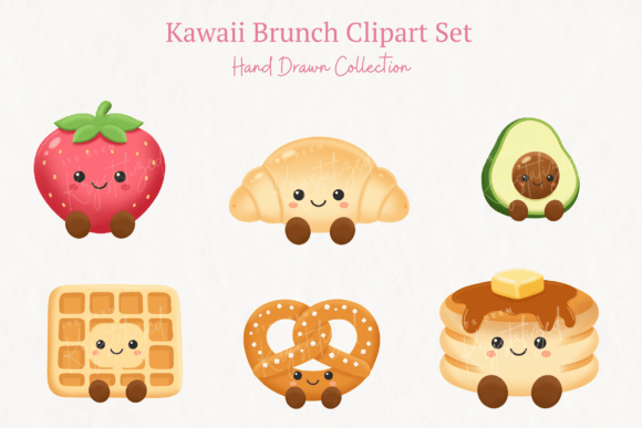 Download Kawaii Brunch Clipart Bundle - Brunch clipart Collection