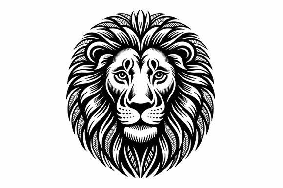 Download Tribal Lion Head SVG Design - Design Collection