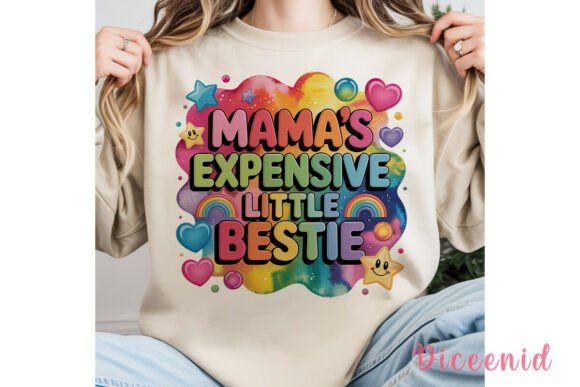 Download Mama's Bestie Rainbow Design PNG Clipart - Design Collection