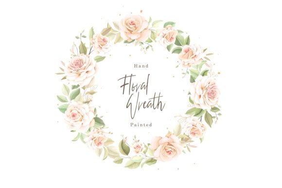Download Watercolor Rose Wreath Design - Design Collection