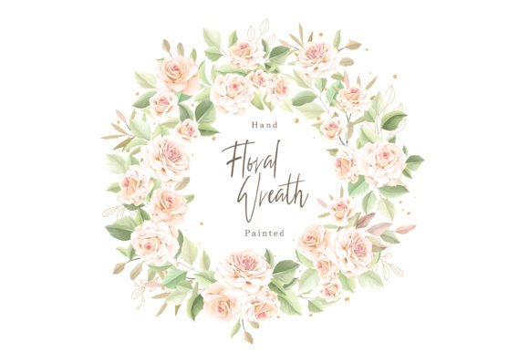 Download Watercolor Rose Wreath Design - Design Collection