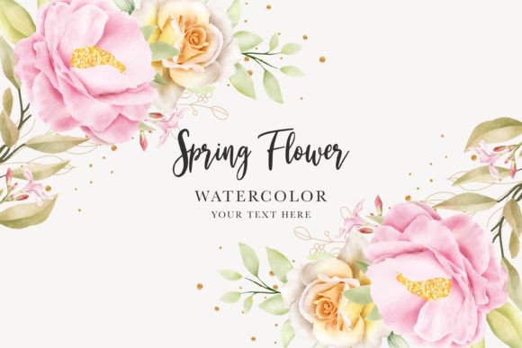 Download Watercolor Rose Background Design - Design Collection