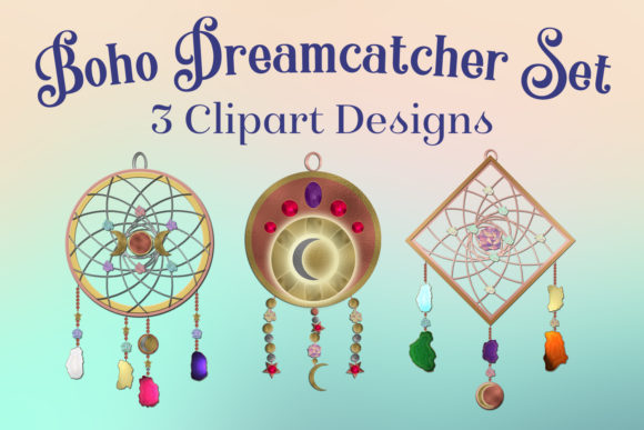 Download Boho Dreamcatcher Clipart - 3 Clipart Designs - Design Collection