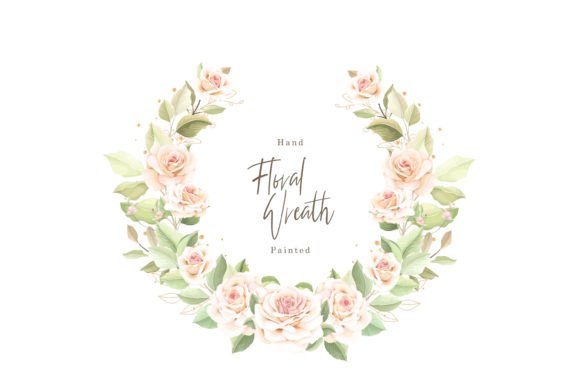 Download Watercolor Rose Wreath Design - Design Collection