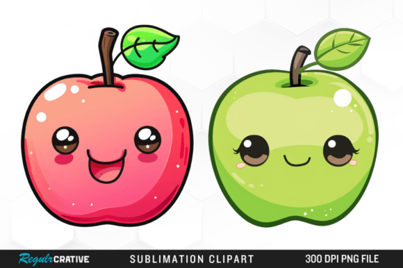 Download Watercolor Cute Apple Clipart PNG Design - Design Collection