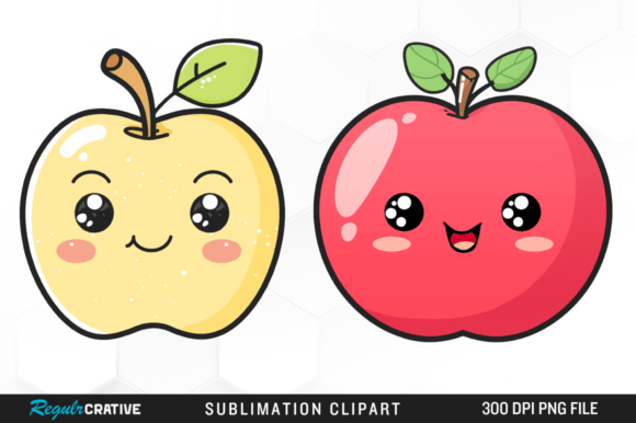 Download Watercolor Cute Apple Clipart PNG Design - Design Collection