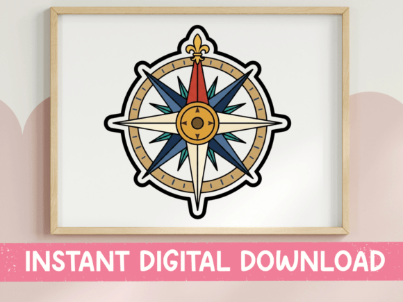Download Vintage Compass Rose Navigation Design - Design Collection