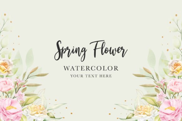 Download Watercolor Rose Background Design - Design Collection