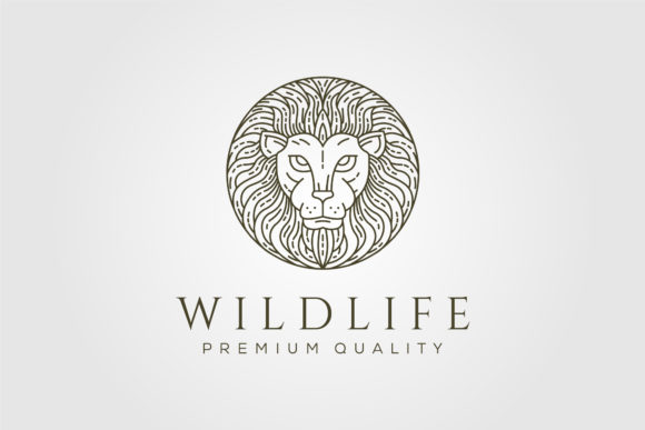 Download Lion Head Logo Line Art Vector Design - Design Collection