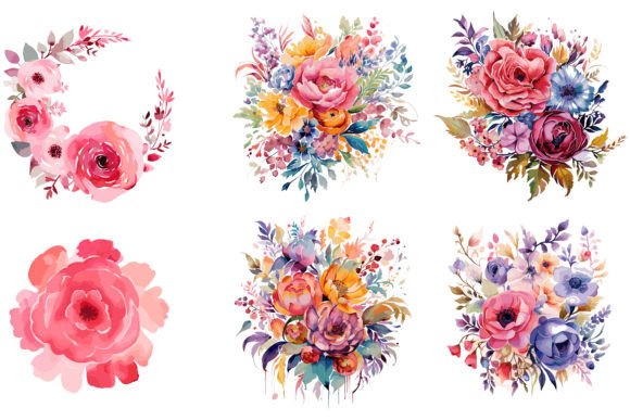 Download Watercolor Rose Vector Design Set - Design Collection