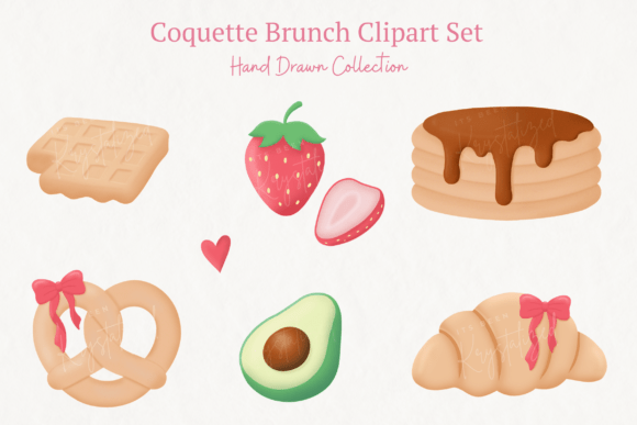 Download Coquette Brunch Clipart Bundle - Brunch clipart Collection